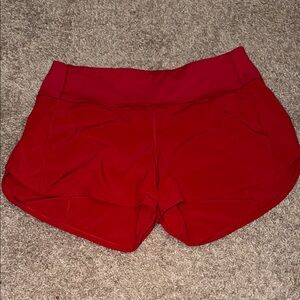 lululemon athletica Bold Red Athletic Shorts
